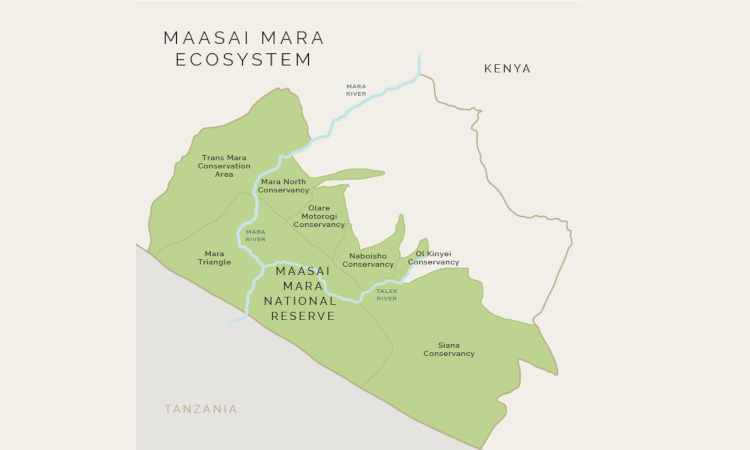 Map of Maasai Mara Eco-system