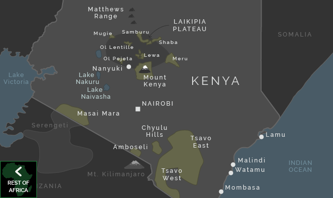 masai mara african safari Map of Kenya