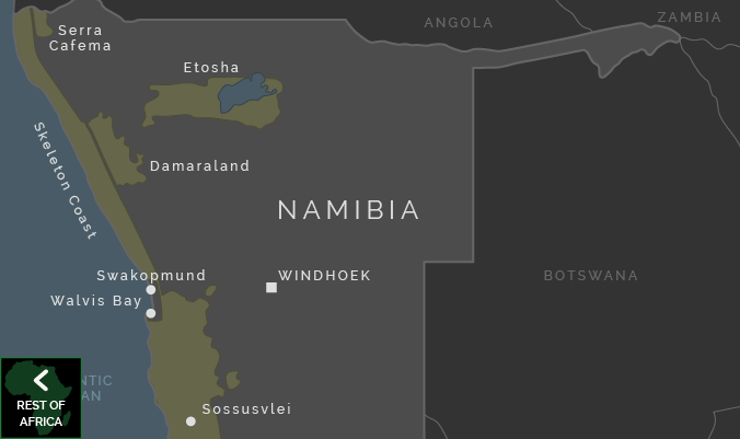Map of Namibia