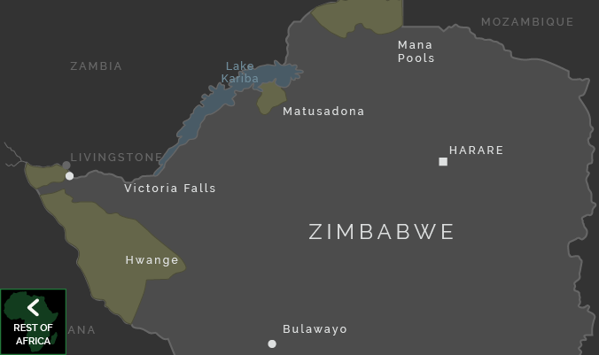 Map of Zimbabwe