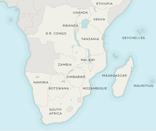 african countries to visit in april Map of Africa