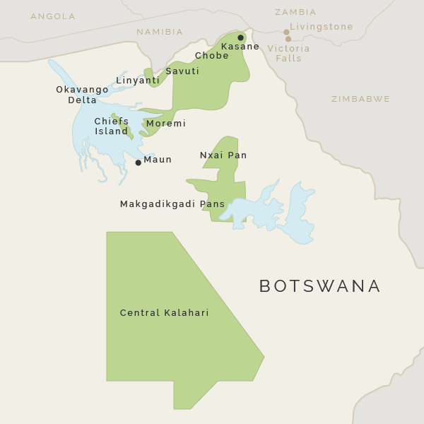 Map of Botswana