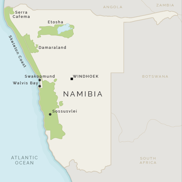 Map of Namibia